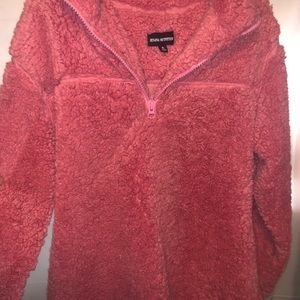 XL Zenana Outfitters Sherpa Pink Pullover Jacket